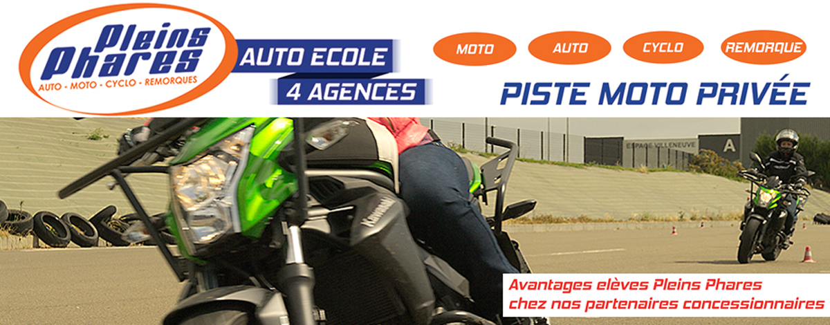 auto moto école pleins phares piste privée le mans permis voiture moto conduite accompagnée