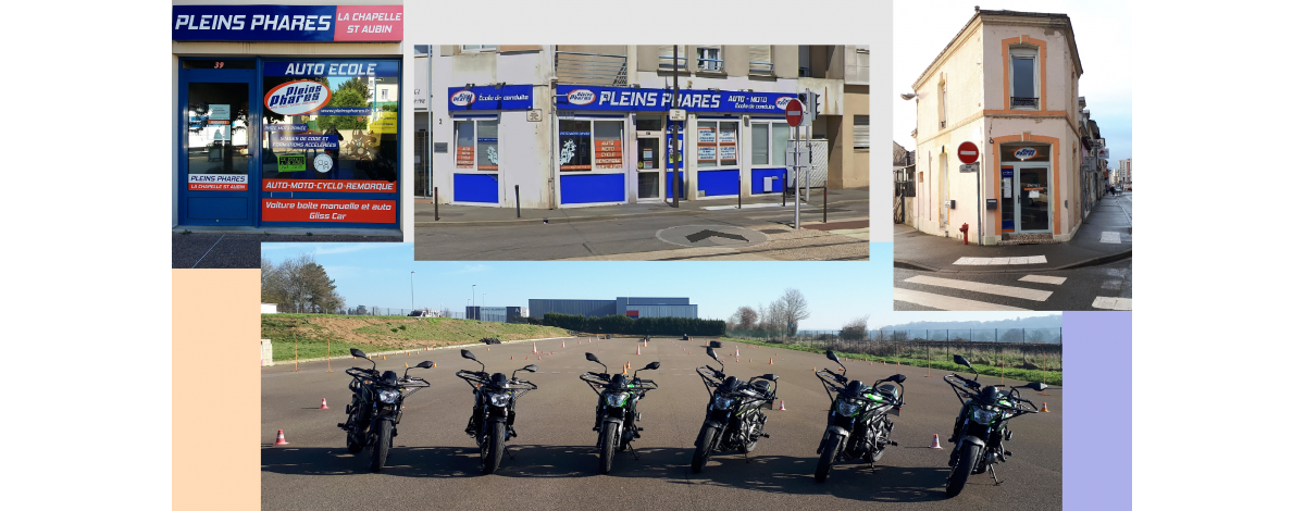 AUTO MOTO ECOLE PLEINS PHARES PERMIS AM BSR REMORQUE LE MANS CHAPELLE SAINT AUBIN SAINT SATURNIN